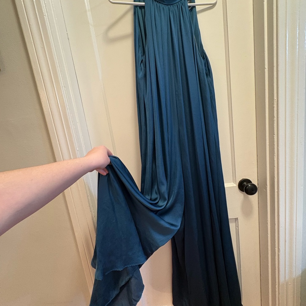 Elegant Blue Maxi Pant Dress